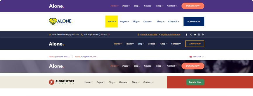 Flexible Header Layouts